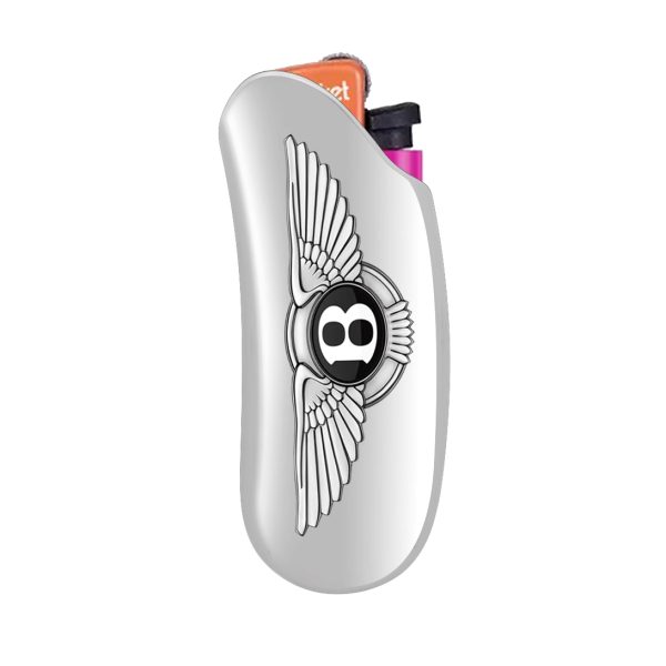 Silver-Red Bentley Lighter Case - Sporty Elegance