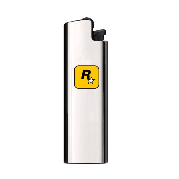 Silver R-Shaped Lighter Cover - Modern Geometry