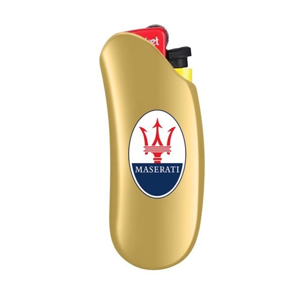 Gold Maserati Lighter Case - Exotic Flair