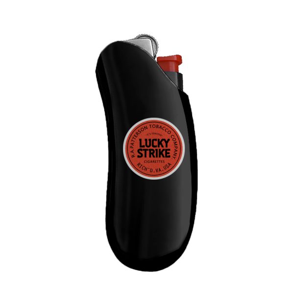 Matte Black Fortune Lighter Cover - Vintage Pattern