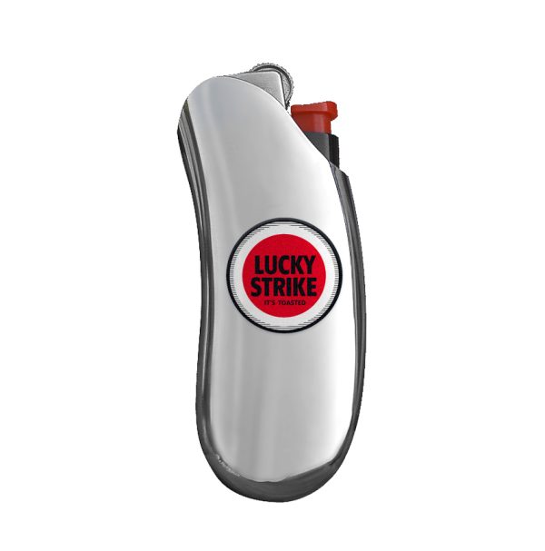 Red & White Striped Lighter Cover - Nautical Style