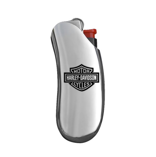 Purple-Gray Harley Lighter Case - Motorcycle Style