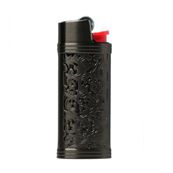 Black Leather Grass Pattern Cover - Natural Texture